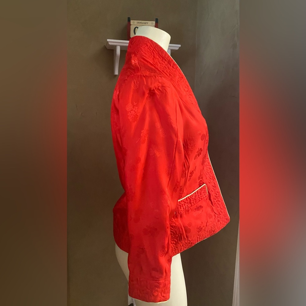 Vintage Quilted Silk Reversible Mandarin Chinese Jacket See measurements - Picture 12 of 16